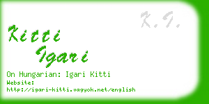 kitti igari business card